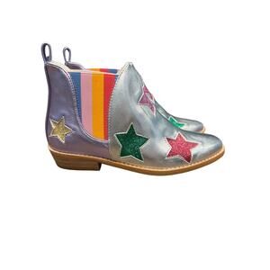 Stella McCartney Kids Metallic Star Boots - Silver & Multicolor - US 13 Kids